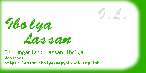 ibolya lassan business card